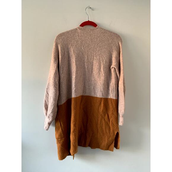 Madewell Edgewater Orange Colorblock Knit Cardigan Size Extra Small - Picture 7 of 7